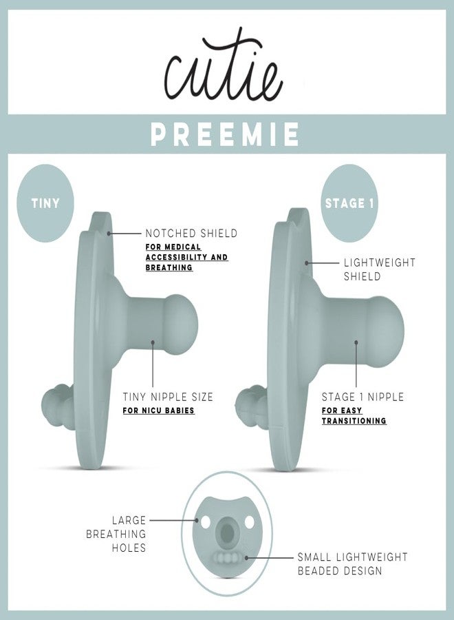 Ryan & Rose Cutie PAT Pacifier Teether (Preemie Kit, Mist) - Image 4